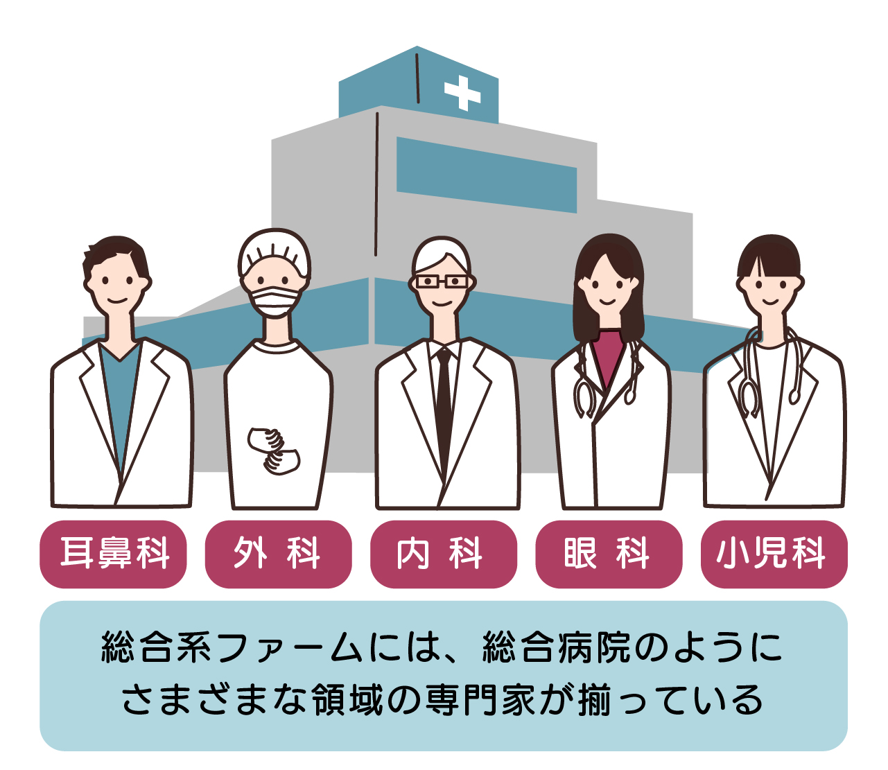 総合系ファームは様々な専門家がそろう「総合病院」