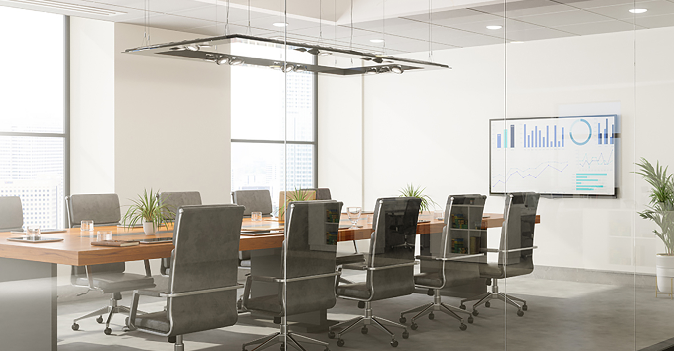 （イメージ）ガラス張りの会議室